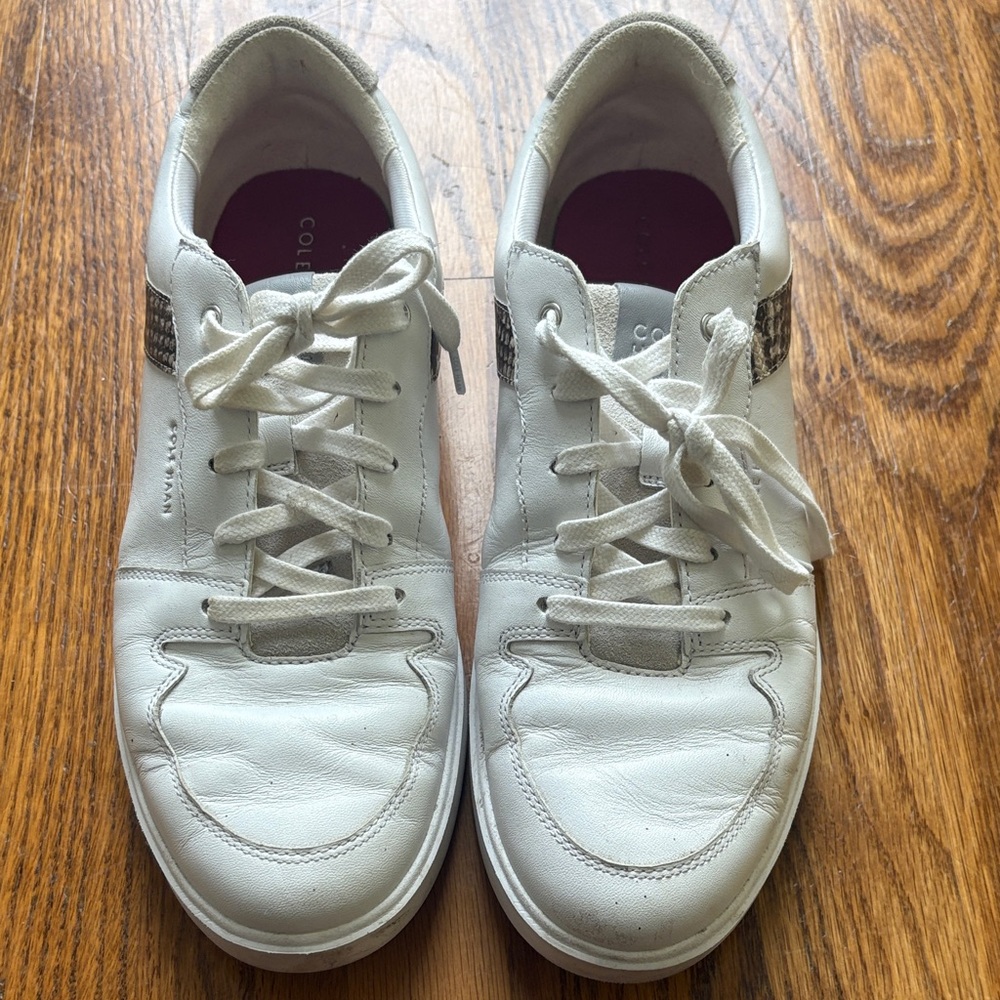 Cole Haan Women’s White Leather Sneakers